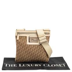 Pre Owned Dior Beige/Brown Oblique Jacquard Canvas Messenger Bag