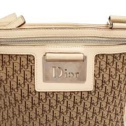 Pre Owned Dior Beige/Brown Oblique Jacquard Canvas Messenger Bag