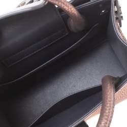 Pre Owned Dior Metallic Copper Pebbled Leather Mini Diorever Top Handle Bag