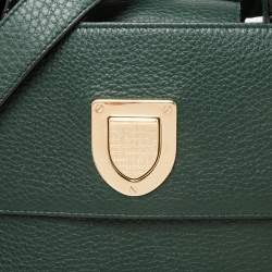Pre Owned Dior Emerald Green Leather Medium Diorever Tote