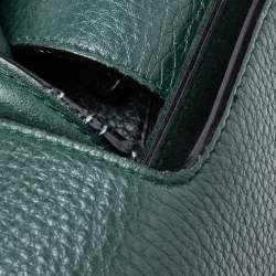 Pre Owned Dior Emerald Green Leather Medium Diorever Tote