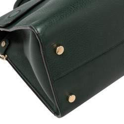 Pre Owned Dior Emerald Green Leather Medium Diorever Tote