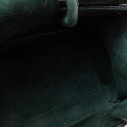 Pre Owned Dior Emerald Green Leather Medium Diorever Tote