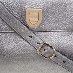 Pre Owned Dior Metallic Grained Leather Medium Diorever Tote