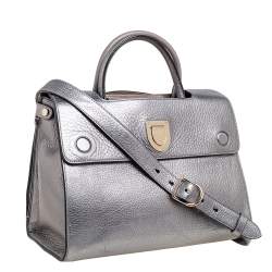 Pre Owned Dior Metallic Grained Leather Medium Diorever Tote