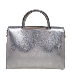 Pre Owned Dior Metallic Grained Leather Medium Diorever Tote