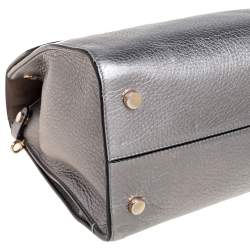 Pre Owned Dior Metallic Grained Leather Medium Diorever Tote