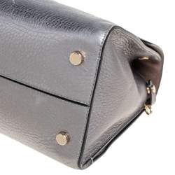 Pre Owned Dior Metallic Grained Leather Medium Diorever Tote