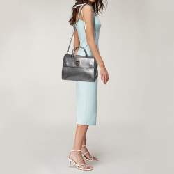 Pre Owned Dior Metallic Grained Leather Medium Diorever Tote