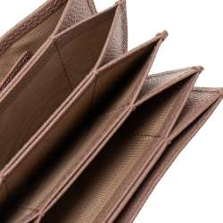 Pre Owned محفظة بطاقات ديور 30 مونتيغيين جلد بيج نود 5 جيوب