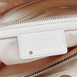 Pre Owned Dior Beige Cannage Leather Soft Lady Dior Shopper Tote