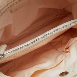 Pre Owned Dior Beige Cannage Leather Soft Lady Dior Shopper Tote