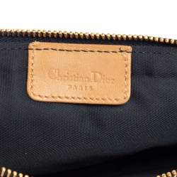 Pre Owned Dior Navy Blue Denim Saddle Pochette Bag