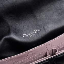 Pre Owned حقيبة ديور بقلاب ميس ديور جلد كاناج أسود كبيرة