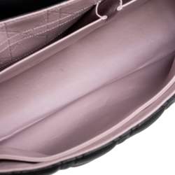 Pre Owned حقيبة ديور بقلاب ميس ديور جلد كاناج أسود كبيرة