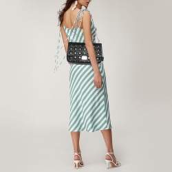 Pre Owned حقيبة ديور بقلاب ميس ديور جلد كاناج أسود كبيرة