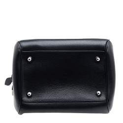 Pre Owned Dior Black Leather Gambler Dice Bowler Bag