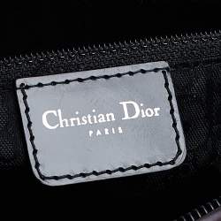Pre Owned Dior Black Leather Gambler Dice Bowler Bag