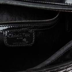 Pre Owned Dior Black Cannage Patent Leather Large Lady Dior Tote