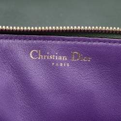 Pre Owned Dior Dark Green Leather Large Diorissimo Dome Satchel