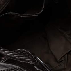 Pre Owned Dior Dark Brown Oblique Nylon and Leather Ethnic Hobo