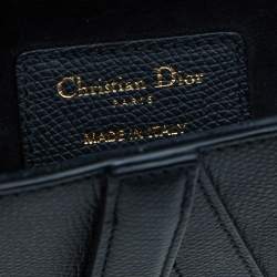 Pre Owned Dior Black Leather Mini Saddle Bag