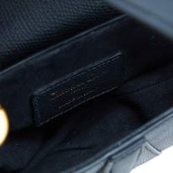 Pre Owned Dior Black Leather Mini Saddle Bag