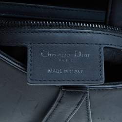 Pre Owned Dior Black Ultramatte Leather Saddle Bag