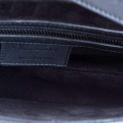Pre Owned Dior Black Ultramatte Leather Saddle Bag