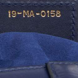 Pre Owned Dior Blue Leather Saddle Shoulder Bag