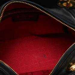 Pre Owned Dior Black Cannage Leather Medium Lady Dior Tote