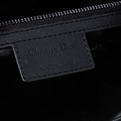 Pre Owned Dior Black Cannage Leather Large Lady Dior Tote