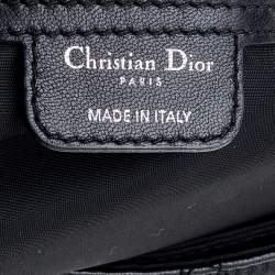 Pre Owned Dior Black Cannage Leather Large Miss Dior Flap Bag