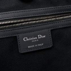 Pre Owned Dior Black Cannage Coated Canvas And Leather Medium New Panarea Shopper Tote