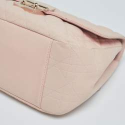 Pre Owned حقيبة ديور ميس ديور جلد كاناج وردية بقلاب متوسطة