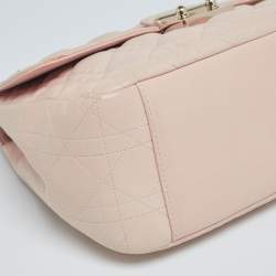 Pre Owned حقيبة ديور ميس ديور جلد كاناج وردية بقلاب متوسطة