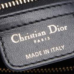 Pre Owned Dior Black Cannage Quilted Leather Rendezvous Flap Bag