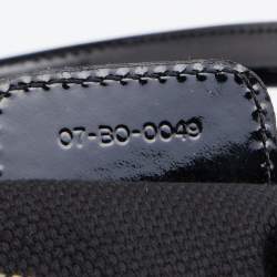 Pre Owned Dior Black Oblique Patent Leather Boston Bag