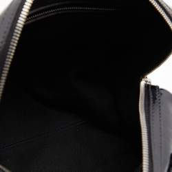 Pre Owned Dior Black Oblique Patent Leather Boston Bag