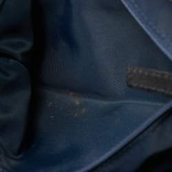 مملوكة مسبقًا Dior Blue/Black Oblique Denim and Leather Flight Line Satchel