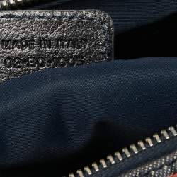 مملوكة مسبقًا Dior Blue/Black Oblique Denim and Leather Flight Line Satchel