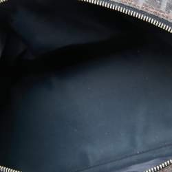 مملوكة مسبقًا Dior Blue/Black Oblique Denim and Leather Flight Line Satchel