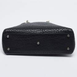 Pre Owned Dior Black Canyon Grained Leather Lady Dior Tote