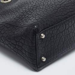 Pre Owned Dior Black Canyon Grained Leather Lady Dior Tote