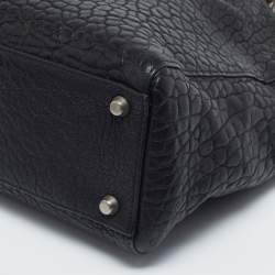 Pre Owned Dior Black Canyon Grained Leather Lady Dior Tote