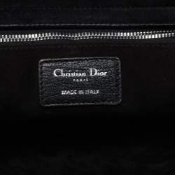 Pre Owned Dior Black Canyon Grained Leather Lady Dior Tote