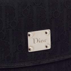 Pre Owned Dior Black Oblique Canvas Continental Wallet