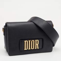 Pre Owned Dior Black Leather Dio(r)evolution Flap Shoulder Bag