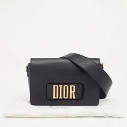 Pre Owned Dior Black Leather Dio(r)evolution Flap Shoulder Bag