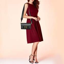 Pre Owned Dior Black Leather Dio(r)evolution Flap Shoulder Bag